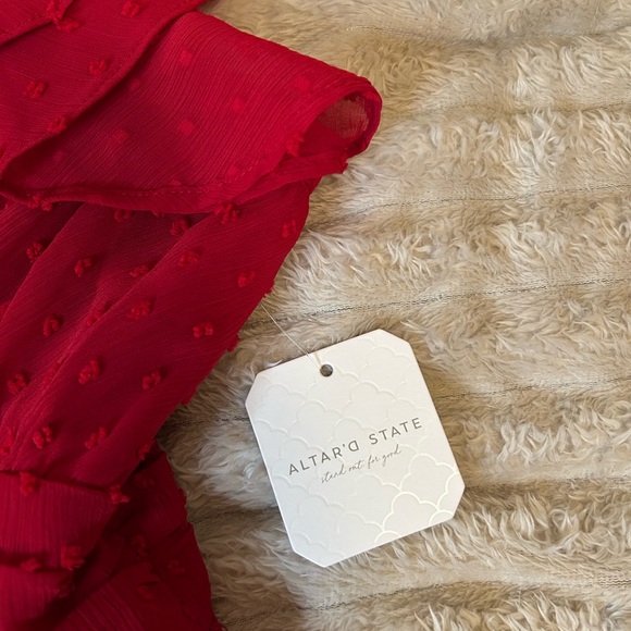Altar'd State Red Mini Ruffle Dreas - Picture 6 of 9
